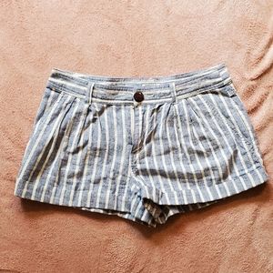 Blue Striped Forever 21 Shorts